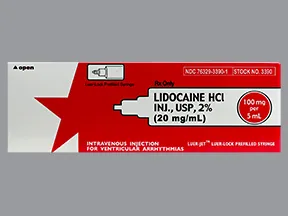 lidocaine (PF) 100 mg/5 mL (2 %) intravenous syringe