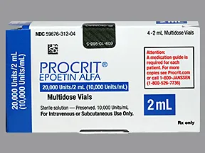 Procrit 20,000 unit/2 mL injection solution