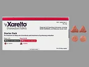 Xarelto DVT-PE Treatment 30-Day Starter 15 mg(42)-20 mg(9) tablet pack