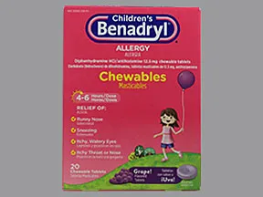 Children's Benadryl Allergy 12.5 mg chewable tablet