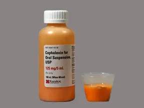 cephalexin 125 mg/5 mL oral suspension