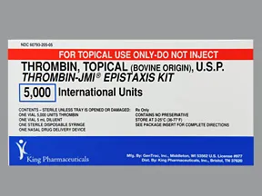 Thrombin-JMI 5,000 unit nasal spray syringe