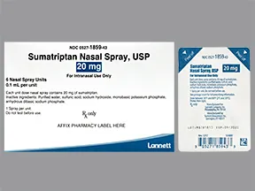 sumatriptan 20 mg/actuation nasal spray
