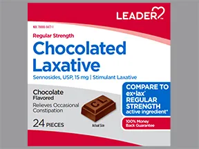 Chocolate Laxative 15 mg chewable tablet