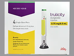 Trulicity 0.75 mg/0.5 mL subcutaneous pen injector