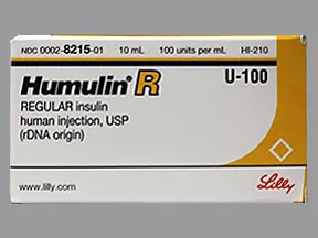 Humulin R Regular U-100 Insulin 100 unit/mL injection solution