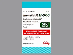 Humulin R U-500 (Concentrated) Insulin 500 unit/mL subcutaneous soln