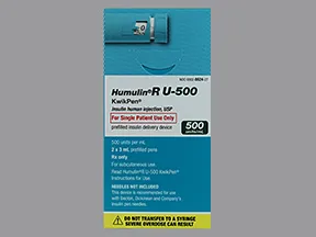 Humulin R U-500 (Conc) Insulin Kwikpen 500 unit/mL (3 mL) subcutaneous