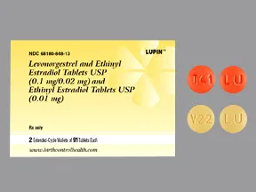 L norgest/E estradiol-E estrad 0.1 mg-20 mcg (84)/10 mcg (7) tabs,3mos