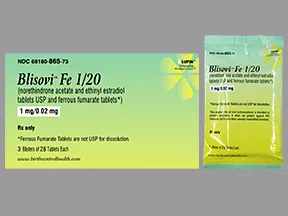 Blisovi Fe 1/20 (28) 1 mg-20 mcg (21)/75 mg (7) tablet