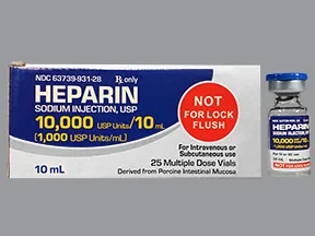 heparin (porcine) 1,000 unit/mL injection solution