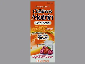 Children's Motrin 100 mg/5 mL oral suspension