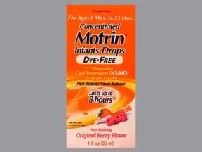 Infant's Motrin 50 mg/1.25 mL oral drops,suspension