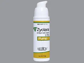 Zyclara 3.75 % topical cream in a pump
