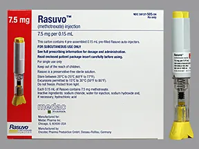 Rasuvo (PF) 7.5 mg/0.15 mL subcutaneous auto-injector