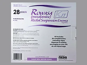 Rowasa rectal suspension enema 4 gram/60 mL kit