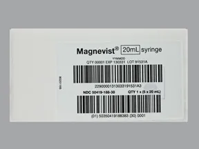 Magnevist 10 mmol/20 mL (469.01 mg/mL) intravenous syringe