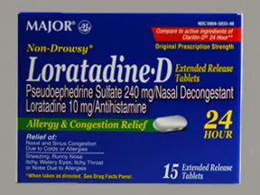 Loratadine-D 10 mg-240 mg tablet,extended release 24 hr
