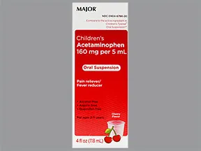 Children's Acetaminophen 160 mg/5 mL oral suspension