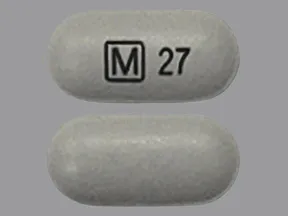 This medicine is a gray, oblong, tablet imprinted with 