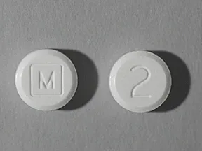M P2 Pill Maroon Round 8mm - Pill Identifier