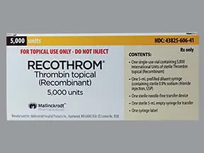 Recothrom 5,000 unit topical solution