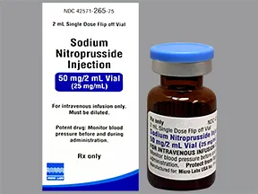sodium nitroprusside 25 mg/mL intravenous solution