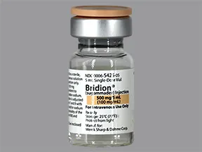 Bridion 100 mg/mL intravenous solution