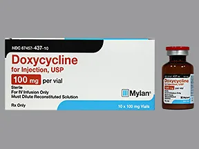 doxycycline hyclate 100 mg intravenous powder for solution
