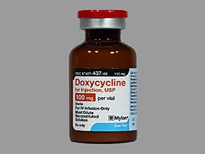 doxycycline hyclate 100 mg intravenous powder for solution