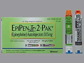 EpiPen Jr 2-Pak 0.15 mg/0.3 mL injection,auto-injector