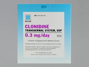 clonidine 0.3 mg/24 hr weekly transdermal patch