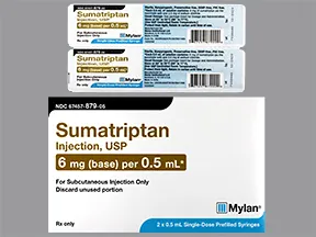 sumatriptan 6 mg/0.5 mL subcutaneous syringe