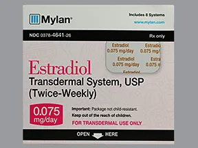 estradiol 0.075 mg/24 hr semiweekly transdermal patch