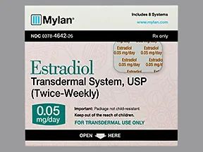 estradiol 0.05 mg/24 hr semiweekly transdermal patch