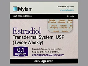 estradiol 0.1 mg/24 hr semiweekly transdermal patch