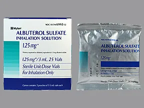 albuterol sulfate 1.25 mg/3 mL solution for nebulization
