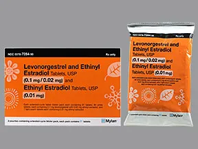 L norgest/E estradiol-E estrad 0.1 mg-20 mcg (84)/10 mcg (7) tabs,3mos