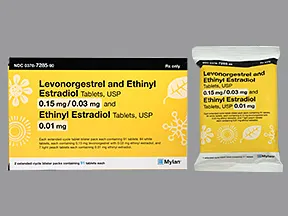 L norgest/E estradiol-E estrad 0.15 mg-30 mcg (84)/10 mcg(7) tabs,3mos