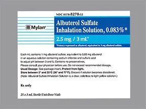 albuterol sulfate 2.5 mg/3 mL (0.083 %) solution for nebulization