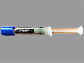 lidocaine (PF) 50 mg/5 mL (1 %) injection syringe