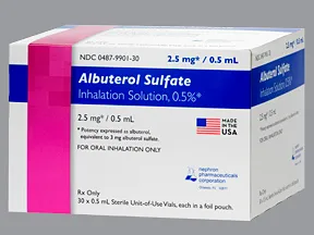 albuterol sulfate concentrate 2.5 mg/0.5 mL solution for nebulization