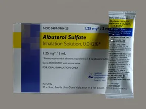 albuterol sulfate 1.25 mg/3 mL solution for nebulization