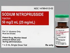 sodium nitroprusside 25 mg/mL intravenous solution