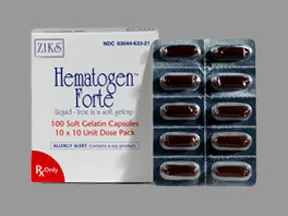 Hematogen Forte 460 mg-60 mg-0.01 mg-1 mg capsule
