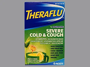 Theraflu Nighttime Severe Cold-Cough 25 mg-10 mg-650 mg powder packet