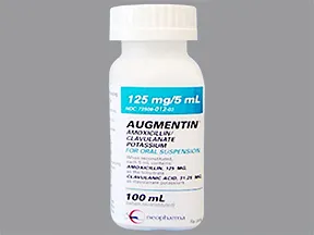 Augmentin 125 mg-31.25 mg/5 mL oral suspension