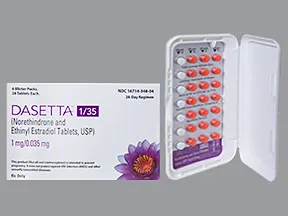 Dasetta 1/35 (28) 1 mg-35 mcg tablet