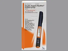 insulin aspart (U-100) 100 unit/mL (3 mL) subcutaneous pen