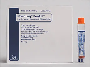 Novolog PenFill U-100 Insulin aspart 100 unit/mL subcutaneous cartridg